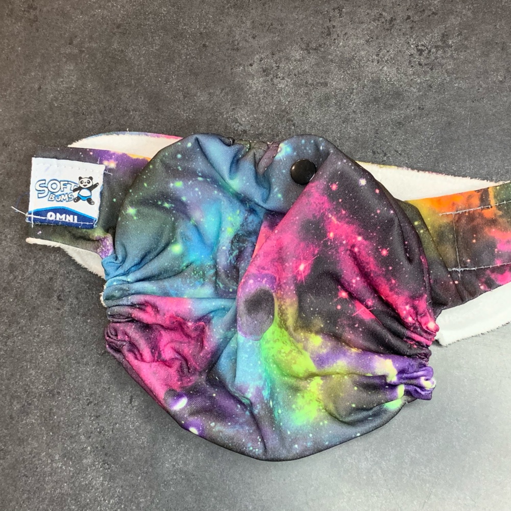 Softbums Cloth Diaper Galaxy Pattern, Reusable Washable Cloth Diaper, Eco bum